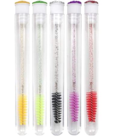 5Pcs Lashes Mascara Brush Spoolies Eyebrow Stick With Tube Fashion Book - Buy Online on GoSupps.com