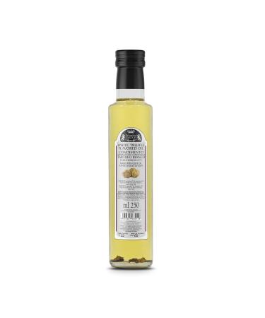 Valnerina Tartufi White Truffle Oil | Truffle Flavoured Olive Oil Condiment for Gourmet Cooking & Seasoning | Bottle 250 ml.