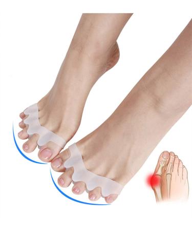 2 pairs of soft gel toe spreader toe separator made of soft silicone gel for hallux valgus bunion relif toe spreader suitable for women men