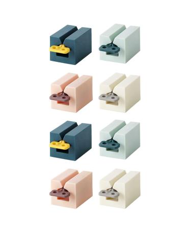 Pomojonbi 8Pcs Multifunctional Toothpaste Tube Squeezer Plastic Tooth Paste Holder Dispenser