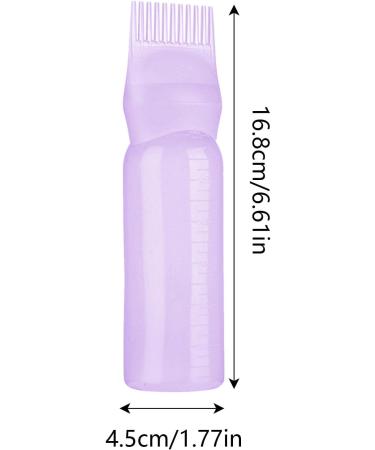 Oil Scalp Applicator - 160ml Oil Applicator for Hair Dye Hair Dye Brush Bottle Lightweight Oil Bottle with Graduated Scale Hair Oiling Applicator Bottle for Hair Scalp Purple - Buy Online on GoSupps.com