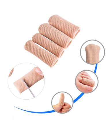 4pc GoFidin Toe Tubes - Scalable Fiber Silicone Sleeves for Foot Pain Relief - Buy Online on GoSupps.com