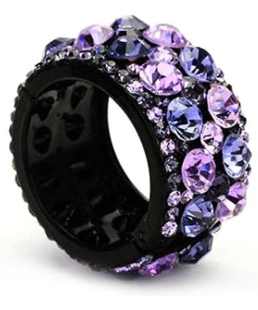 Rhinestone Hair Claws For Women Shiny Crystal Hair Clips Ponytail Bun Colorful Hairpins Hair N9D8 Barrettes Accessories purple - Buy Online on GoSupps.com