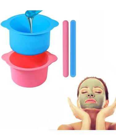 Silicone Wax Pot Insert Kit | Reuseable Liner & Spatulas | Hair Removal for Face & Underarms | Pink Blue - Buy Online on GoSupps.com