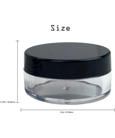Plastic Jars Round with Black Lids 40 Pieces Mini 10g/10ml Portable Empty Clear Container for Lotion Cream Ointments Travel Make Up Storage Eye shadow Rhinestone Samples - Buy Online on GoSupps.com