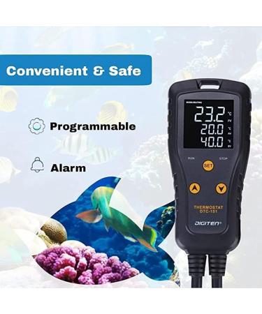 Digital Temperature Controller for Greenhouse Aquarium & Incubator | Supports C/ F | 15A Thermostat for Heating & Cooling - Buy Online on GoSupps.com