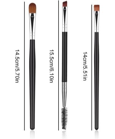3 Piece Eyebrow Brush Set Angled Eyeshadow Eyeliner Precision Flat Shaper Small Shader for Female Girls - Buy Online on GoSupps.com
