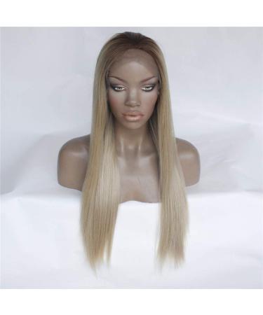 wig Chemical fiber front lace wig female dyeing gradient in the long straight hair wig