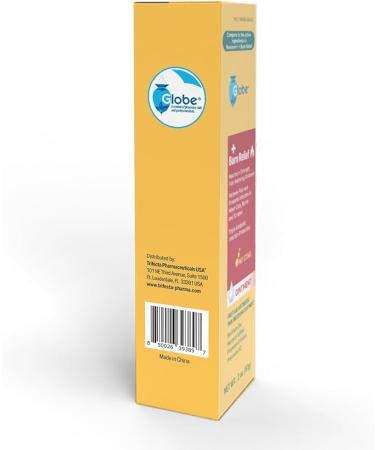 Globe {2 Oz) Dual Action Burn Relief & First-Aid Antibiotic Ointment for 24-Hour Infection Protection & Maximum Strength Burn Pain Relief with Bacitracin Zinc Neomycin  & Pramoxine HCL - Buy Online on GoSupps.com