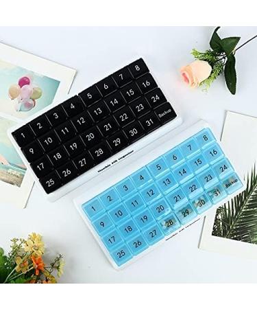 Buy TRIPPER Monthly 31 Compartment Pill Organizer - 1 Per Day for a Full Month - Black - Ideal for International Shipping - Buy Online on GoSupps.com
