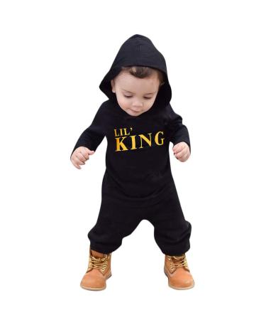 Toddler Letter Pants T Set Shirt Hoodie Outfits Kids Baby Boy Clothes Camo Tops+ Boys Baby Boy Birthday Outfit Black 12-18 Months