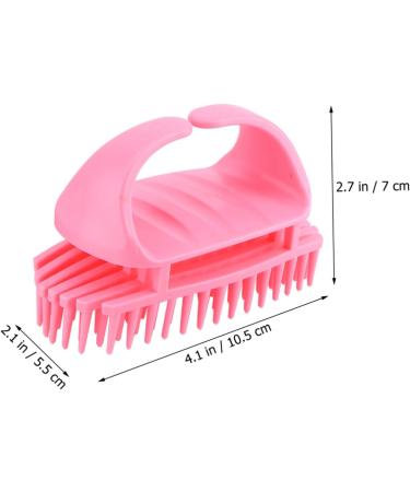 Buy Oatipho Silicone Shampoo Brush for Women - Scalp Massage & Shower Hand Scrubber - Pink - 10.5x7x5.5cm - International Shipping Available - Buy Online on GoSupps.com