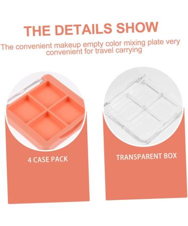 DOITOOL 12 Pcs 4 Eye Shadow Box Highlighters Eyeshadow Makeup Powder Storage Empty Makeup Case Replace Blush - Buy Online on GoSupps.com
