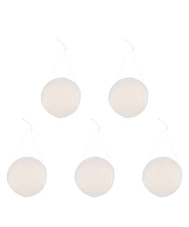 GROCKSTR 5X Konjac Konnyaku Jelly Fiber Face Makeup Wash Pad Cleaning Sponge Puff Exfoliator-White
