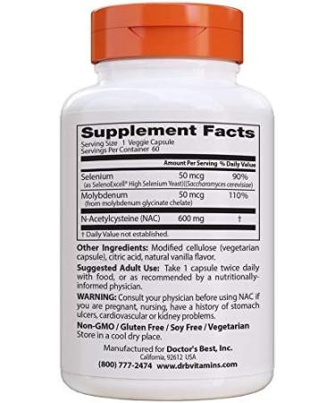Doctor's Best NAC Detox Regulators - 60 CT | Powerful Antioxidant Formula - Buy Online on GoSupps.com