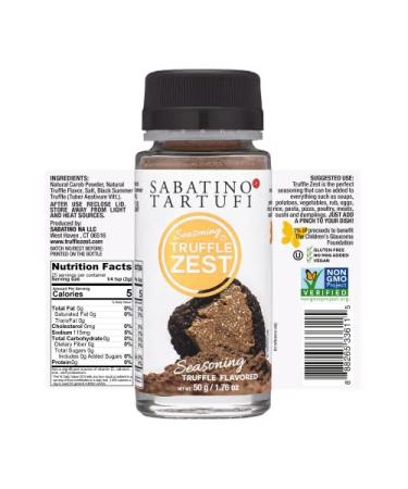 Sabatino Tartufi Truffle Zest Seasoning - Gourmet Plant-Based Vegan Powder (1.76 oz) - Buy Online on GoSupps.com