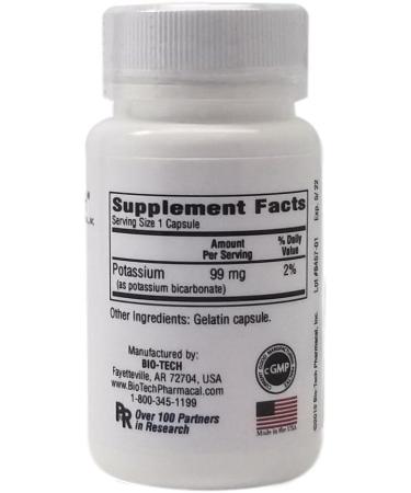 Potassium Bicarbonate (K-BICARB) 100 Capsules - Essential Electrolyte Supplement - Buy Online on GoSupps.com