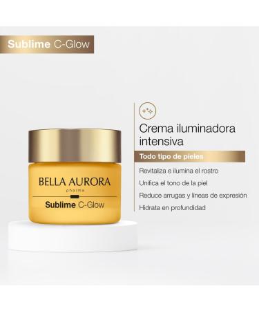  BELLA AURORA Bella Aurora Sublime C-Glow Anti-Aging Cream with Stabilized Vitamin C Hyaluronic Acid and Sea Extract brightens revitalizes and hydrates dull skin all skin types 50 ml - Buy Online on GoSupps.com