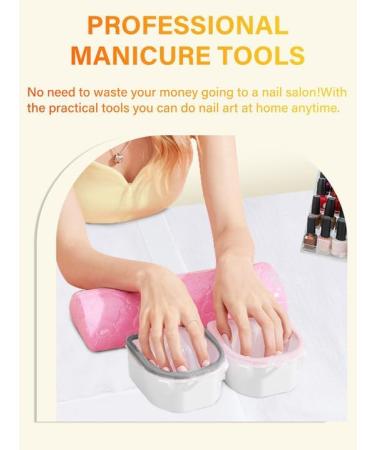 Yokilly Nail Soak Off Bowl 2PCS Acetone Acrylic Remover Kit - Nail Polish Remover Bowl with 5 PCS Nail Art Tools - Buy Online on GoSupps.com