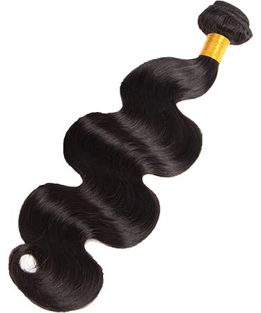 Lomelomme Natural Hair Extensions - Real Body Wave Human Hair Bundles & Closure (16/18/20/22 Inch) - Black Brazilian Wavy Hair for Women - International Shipping Available - Buy Online on GoSupps.com