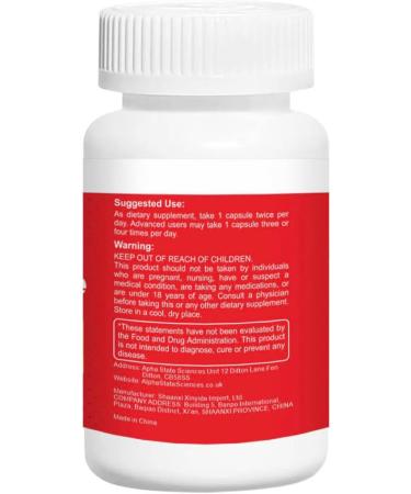 AlphaStateSciences Pure Ajuga Turkesterone 500mg - 60 Capsules, 10% Standardized Turkesterone - Buy Online on GoSupps.com