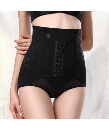 High Waist Sauna Belly Trainer Belt - Black Corset Body Shaper for Postnatal Recovery - Size L - Buy Online on GoSupps.com