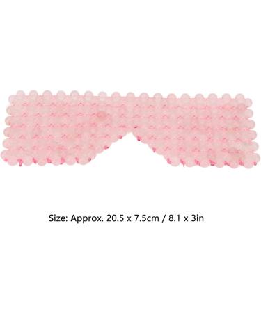 Handcrafted Rose Quartz Eye Mask with Cooling Jade - Reduce Puffiness & Dark Circles | Facial Massage | Crystal Pink - Buy Online on GoSupps.com