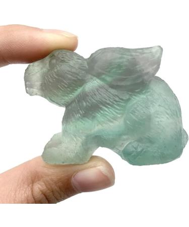 Natural Crystal Rough Specimen 1pc Natural Fluorite Rabbit Animals Crystal Stone Carved Figurine Stone Room DecorationCrystalsStone Home Goods - Buy Online on GoSupps.com