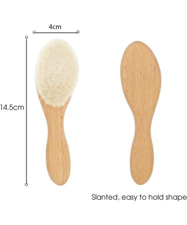 Naroa Natural Baby Hair Brush - Soft Goat Bristles | Safe Wooden Handle | Eco-Friendly Hairbrush for Newborns | Prevent Cradle Cap | Baby Gift - Buy Online on GoSupps.com