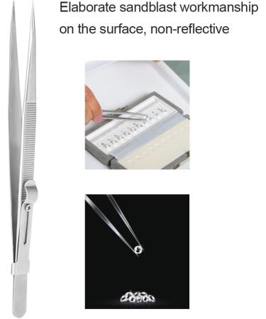 Adjustable Anti-Slip Stainless Steel Jewelry Tweezers | Precision Jewelry Making Tool - Buy Online on GoSupps.com