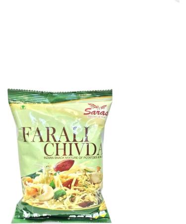 Saras Farali Chevda 200g (Pack of 2) | Fasting Special Snack | Namkeens | Indian Snacks | Crunchy and Flavorful Savory 200 g (Pack of 2) - Buy Online on GoSupps.com