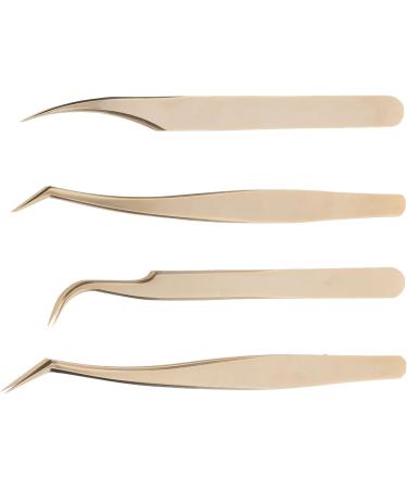 Buy Eyeline Tweezers Set - Stainless Steel Eyelash Extension Tweezers (8PC) for Professional 3D Volume Extensions - Perfect for False Lashes - International Shipping Available - Buy Online on GoSupps.com