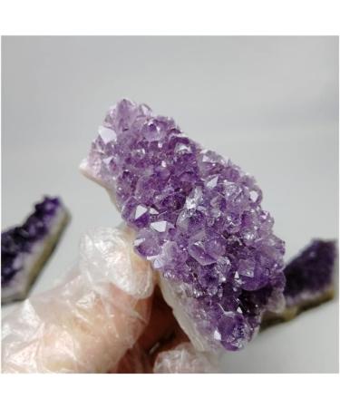 Natural Crystal Rough Crystal Natural Amethyst Crystal Quartz Drusy Geode Cluster Stones Decoration Ornament Purple Feng Shui Stone (Size : 45-60g) - Buy Online on GoSupps.com