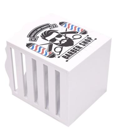 Minkissy Scissors Shear Storage Box Hairdresser Organizer Salon Scherkasten Friseur Organizer Hairdresser Bags for Scherragen and Accessories Storage Business Brusher Painting Plastic 12.2x11.8cm As shown