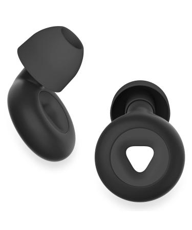 Ear Plugs for Sleeping Noise Cancelling - NRR 25 dB  Super Soft Reusable Silicone Earplugs for Noise Reduction  Concerts  Motorcycle  Travel Black