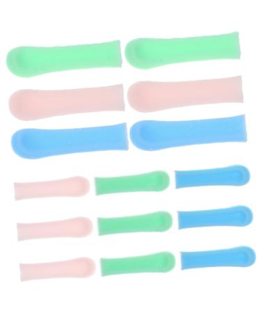 CTIRCHIU 15pcs Ear Wax Remover Sleeves Soft Ear Cleaning Tool Covers for Safe Wax Removal Fun Design Blue Green Pink