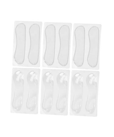 FOMIYES 6 Pairs Gel Insoles Insoles Shoe Pads for Heels Invisible Insoles Thick Anti-Scratch Insoles Shoe Inserts Strappy Strips Adhesive Foot Massager Shoes Bar
