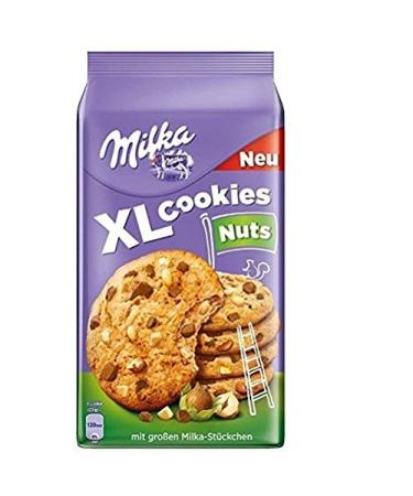 Milka Milka XL Biscuits Chocolate Nuts and Hazelnut Drops 180g Cookies