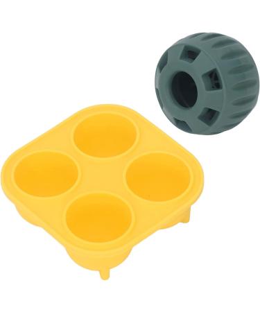 2pcs Puppy Treat Tray Mold Reusable Dog Fillable Treat Tay for Small Dogs Easy to Fill with Wet FoodYogurtPeanut Butter (Yellow Quadrate Green Round) - Buy Online on GoSupps.com