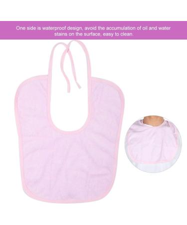 Adult Bib Reusable Waterproof Bibs For Adults Food Protectors Clothing Protector (31 * 42-Light pink) - Buy Online on GoSupps.com