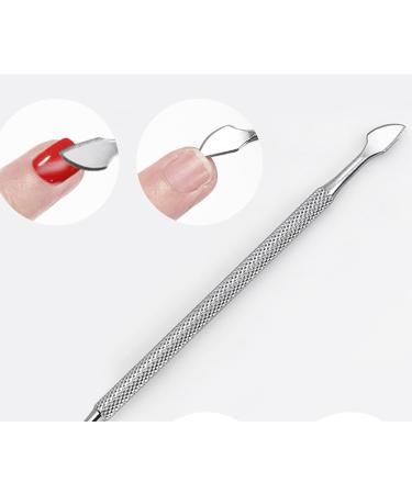 2 in 1 Cuticle Pusher Professional Cuticle Remover Stainless Steel Cuticle Cleaner Nail Art Care Tool for Manicure Stainless Steel Cuticle Cleaner Cuticle Pusher Nail Tool for Manicure Pedicure Double Head - Buy Online on GoSupps.com