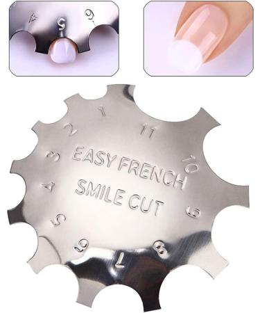 Nail MoldNail Manicure Edge Trimmer Nail Art Trimmer Template French Manicure Accessories Kit Silver - Buy Online on GoSupps.com