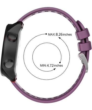 ISABAKE Soft Silicone Watch Band for Garmin Forerunner 245/645/Vivoactive 3 - Purple 20mm Replacement Wristbands - Buy Online on GoSupps.com