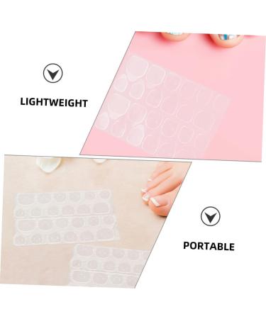 SOESFOUFU 100 Sheets Jelly Gel Nails Fake Nails Fake Nail Glue Nail Sticker Press on Nail Glues Glue for Nails Sticky Adhesive Nail Tabs Stickers Manicure Label Jelly Glue Pink - Buy Online on GoSupps.com