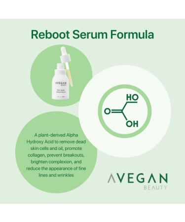 AVEGAN Wellness Beauty Plant-Based Reboot Serum | Gentle Exfoliating Blemish Treatment with AHA & BHA | International Shipping - Buy Online on GoSupps.com