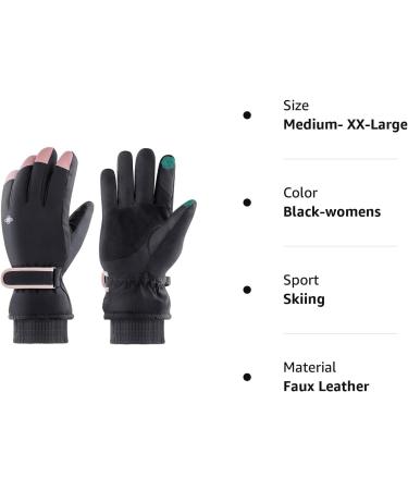 Winter Ski Gloves for Women - Waterproof Anti-Slip & Touchscreen - Ideal for Skiing, Snowboarding & Outdoor Activities - Cold Weather Gloves - Medium-XX-Large - Buy Online on GoSupps.com