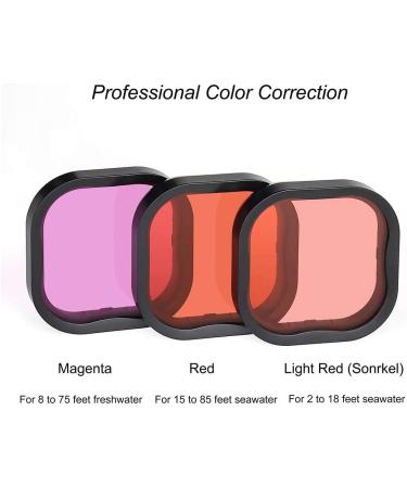 Underwater Waterproof Case Kit for GoPro Hero 11/10/9 Black - 50m Dive Shell with Filters & Anti-Fog Inserts for Snorkeling Photography - Buy Online on GoSupps.com