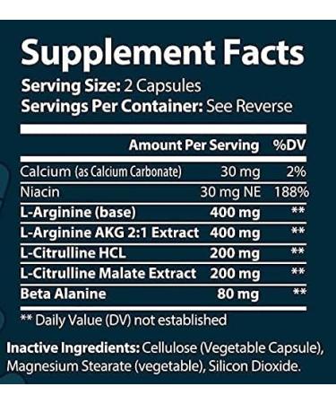 NOX Blend - 750 Capsules of L-Arginine & L-Citrulline in a Clear Square Grip Jar 1 Count (Pack of 750) - Buy Online on GoSupps.com