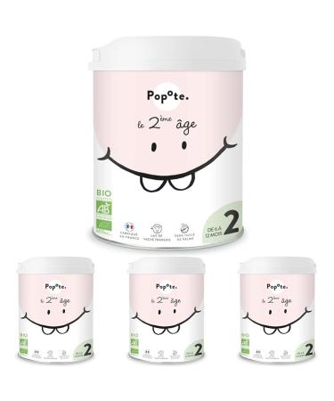 Lait infantile 2 me ge Popote Bio - 800g - d s 6 mois 1 Unit (Lot de 4)