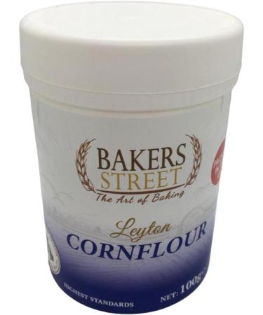 Bakers Street Cornflour 100g Tub - Native Maize Starch Cooking Thickener - Premium Quality for Vegetarians & Vegans - Halal Certified - Buy Online on GoSupps.com
